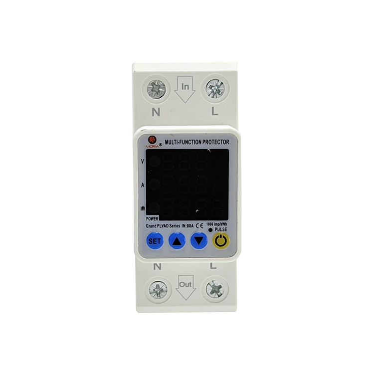 2P Auto Reconnect Voltage Protector Cineál M Taispeántas Triple